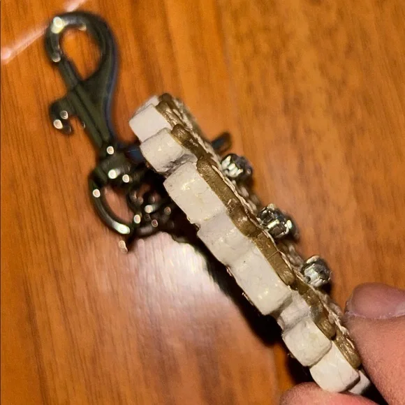 Coach Snowflake ❄️ Leather Keychain Bag Charm - Picture 13 of 14
